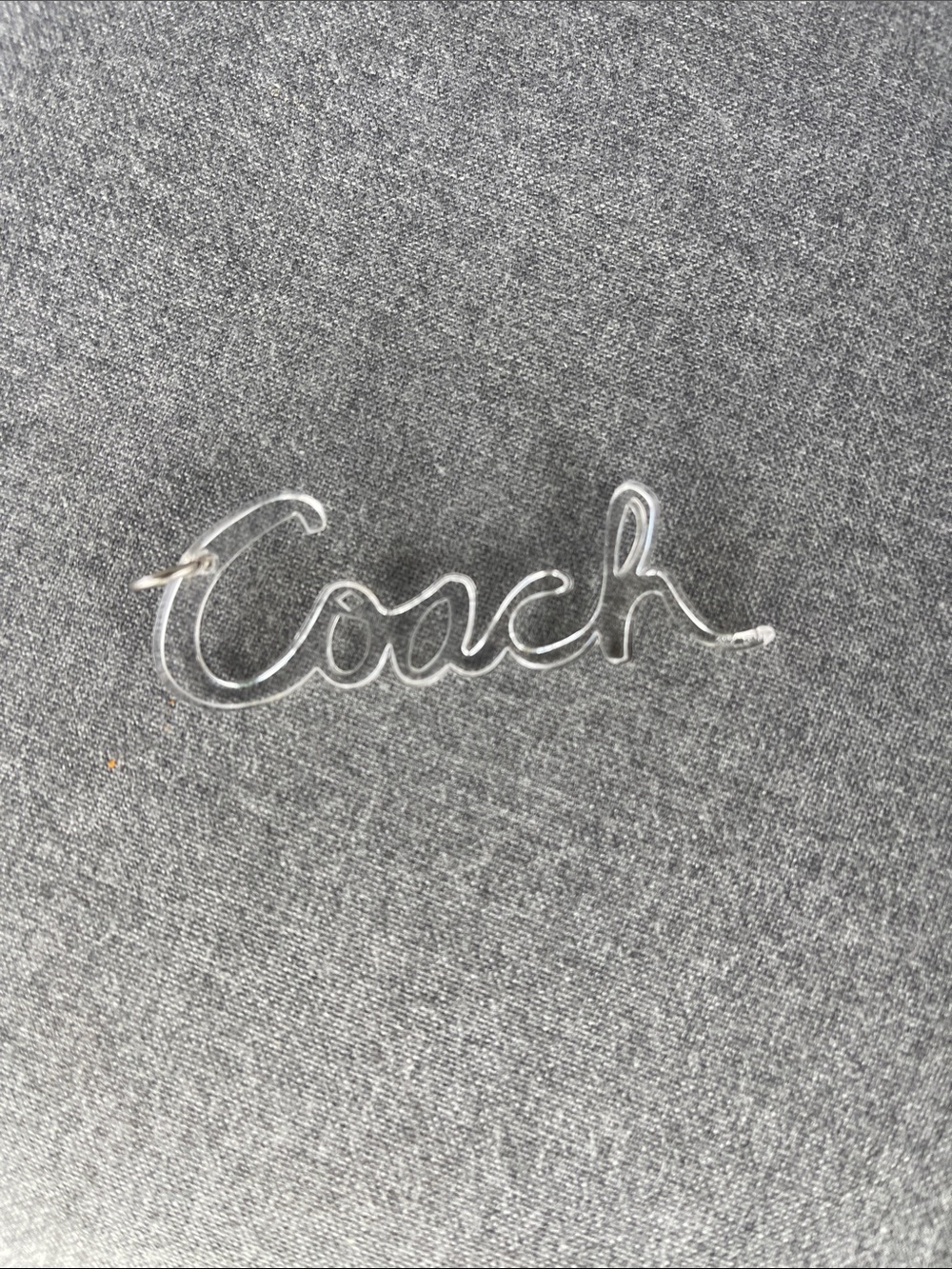 Y2K Clear Coach Script Hangtag
